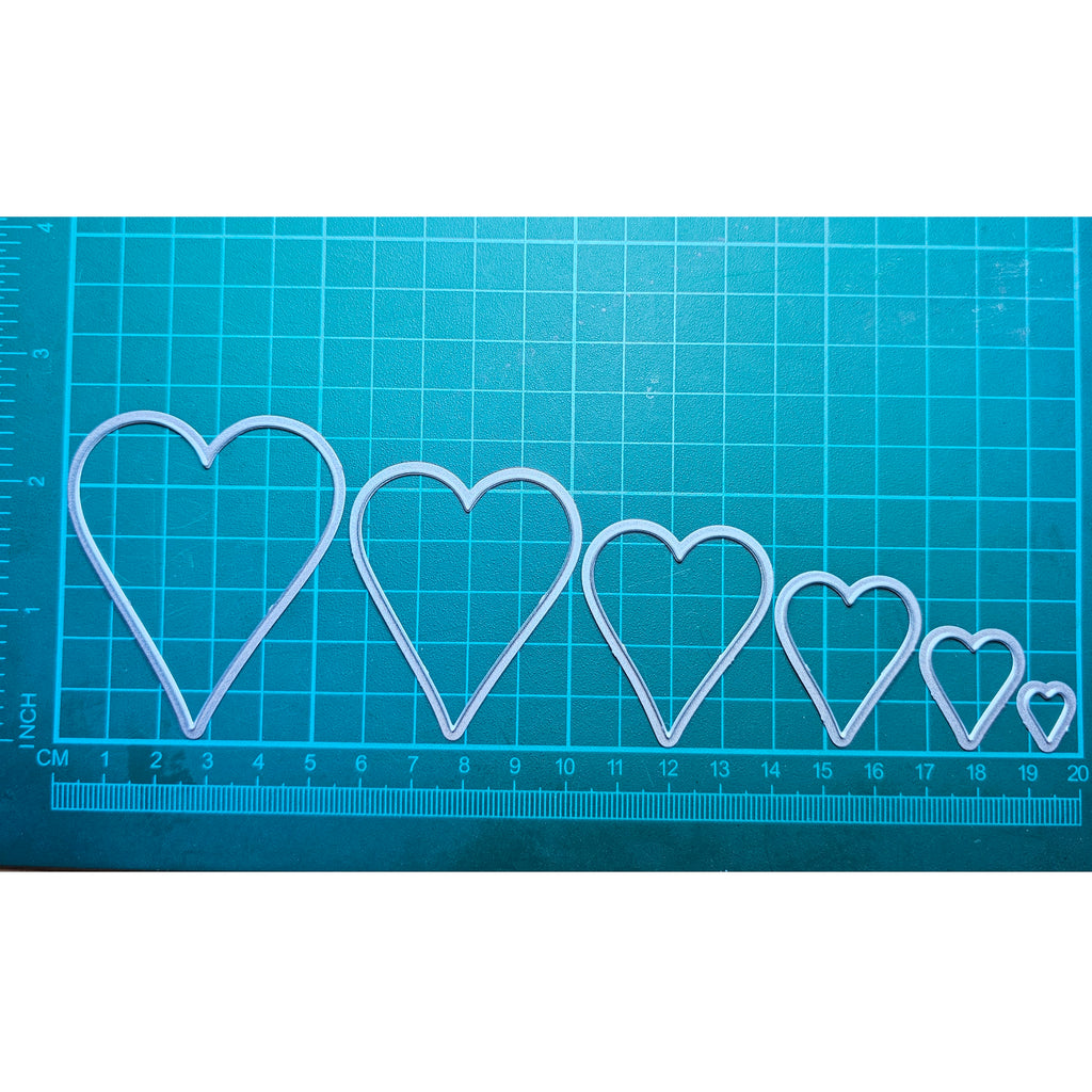 Set Troqueles Corazones de Corte de Acero al Carbono