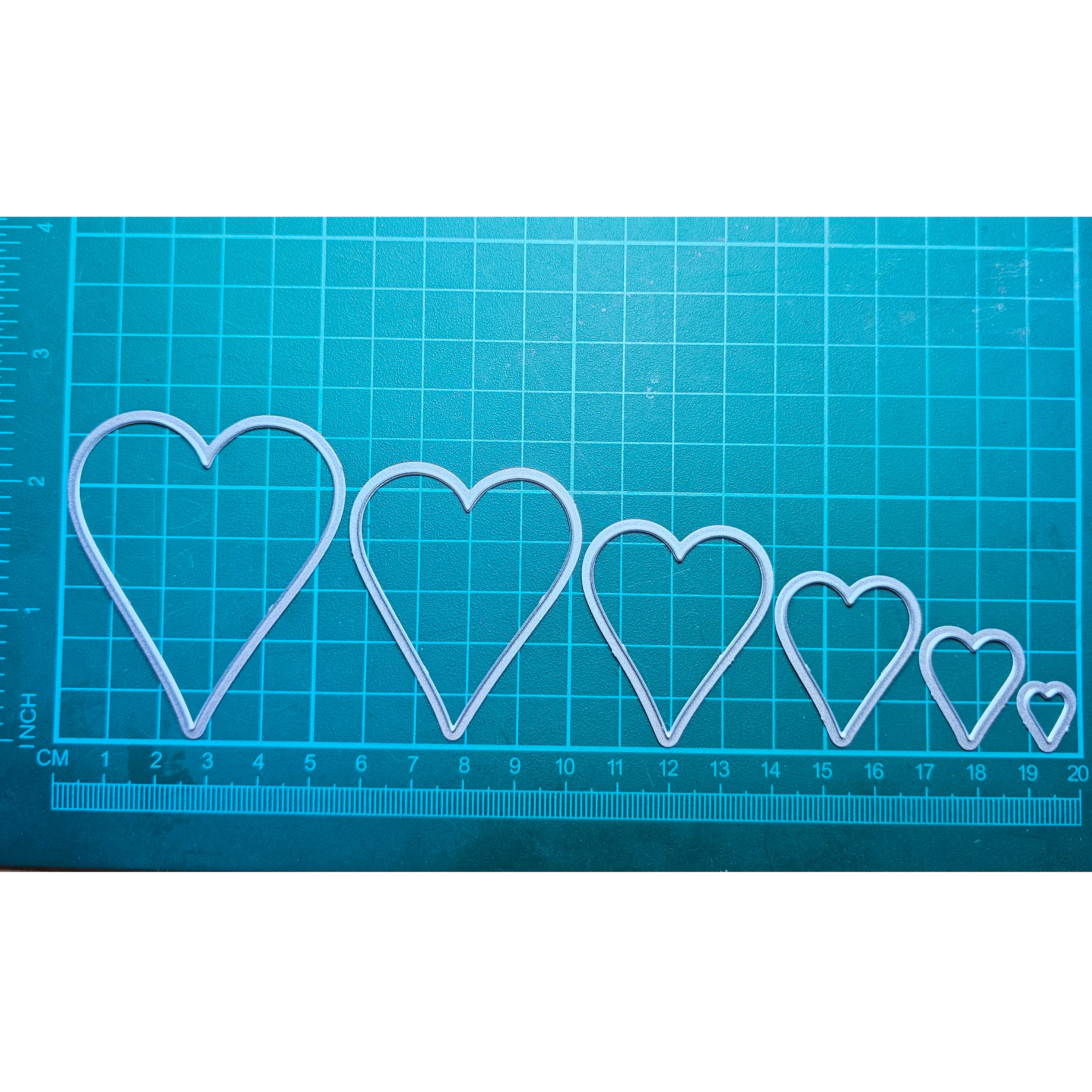 Set Troqueles Corazones de Corte de Acero al Carbono