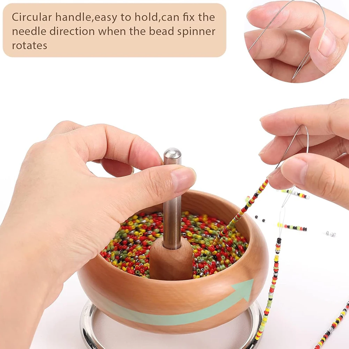 Agujas especial para bisutería de Ojo Grande y Mango Curvo | Esencial para Bead Spinner