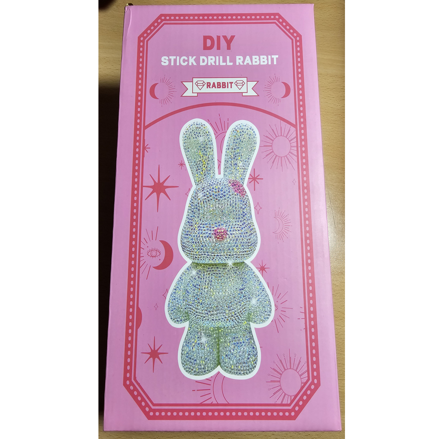 Kit DIY Alcancía Conejo con Piedras Diamantes Brillantes | Todo Incluido | Manualidad 3D 22.8 cm