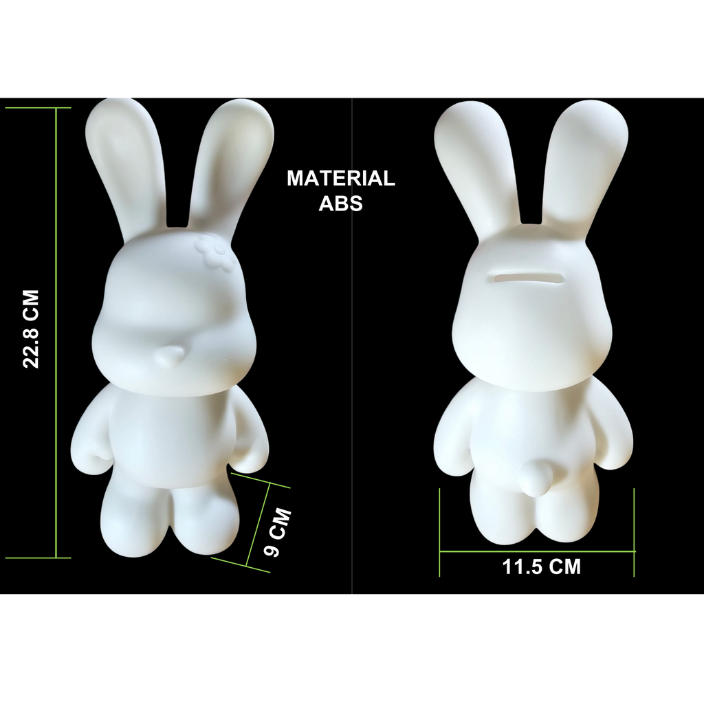 Kit DIY Alcancía Conejo con Piedras Diamantes Brillantes | Todo Incluido | Manualidad 3D 22.8 cm