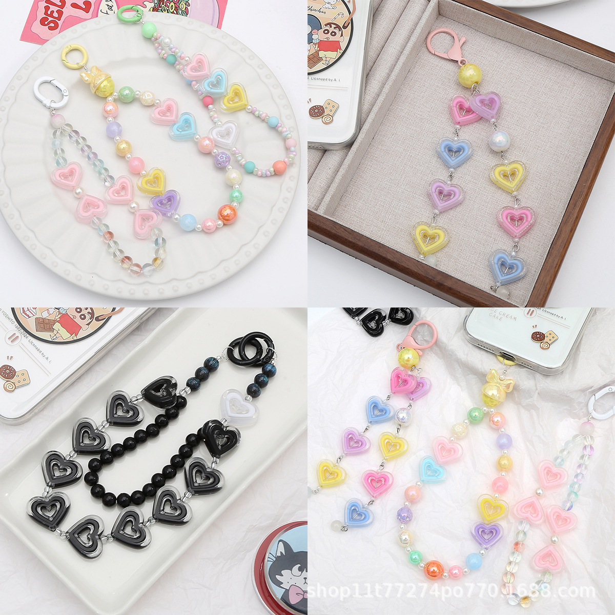 Cuenta corazón con centro