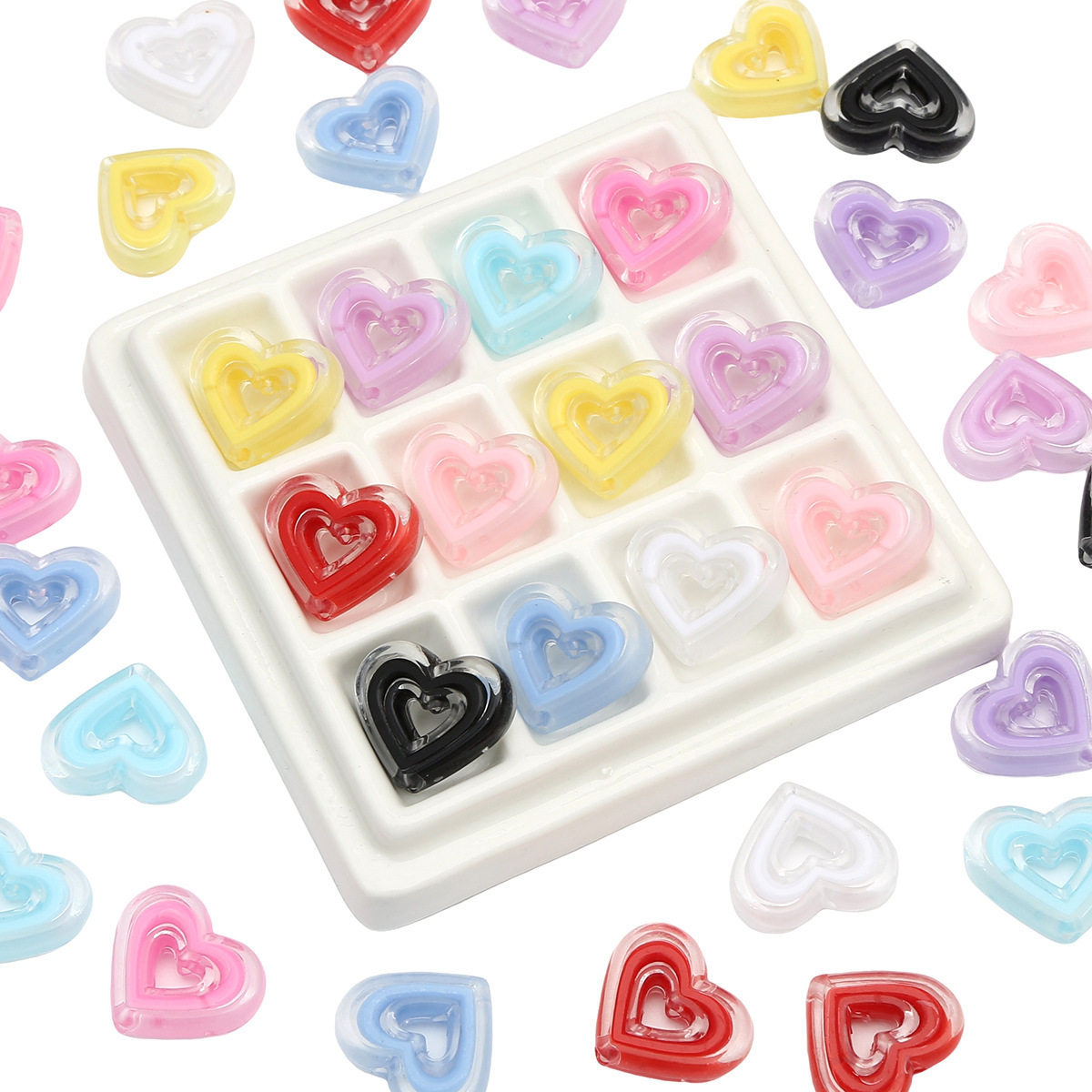 Cuenta corazón con centro