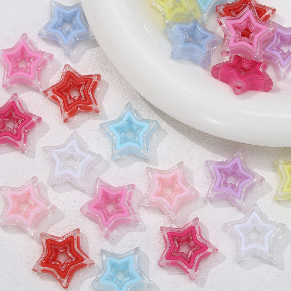 Cuentas estrellas con centro