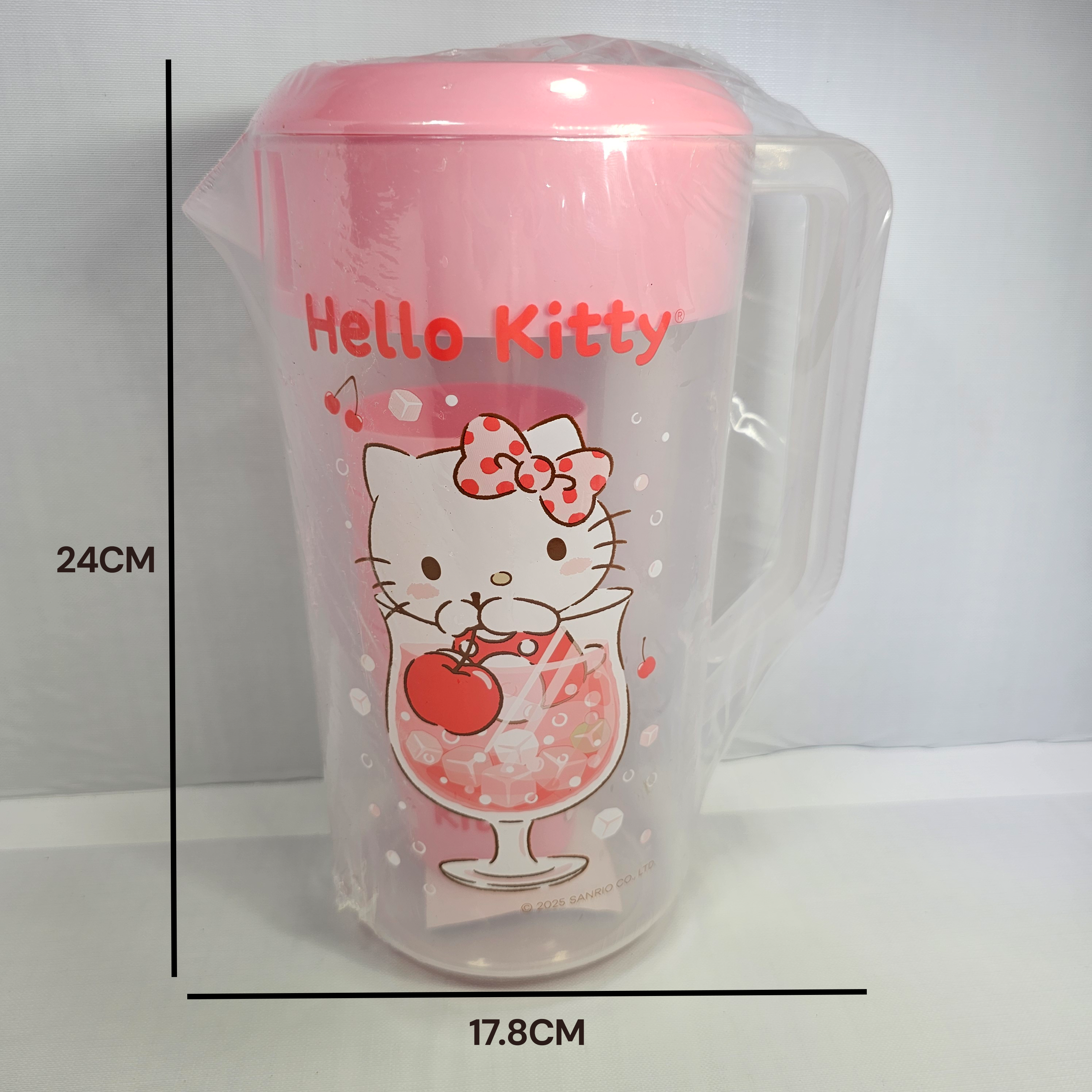 Set Jarra + 4 Vasos Hello Kitty - Kuromi 2L | Policarbonato, Licencia Oficial, para Fiestas y Colección