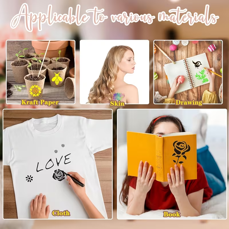 Stencil de Flores y Animalitos 5 cm Parte 2 | Diseños Variados | Tú eliges