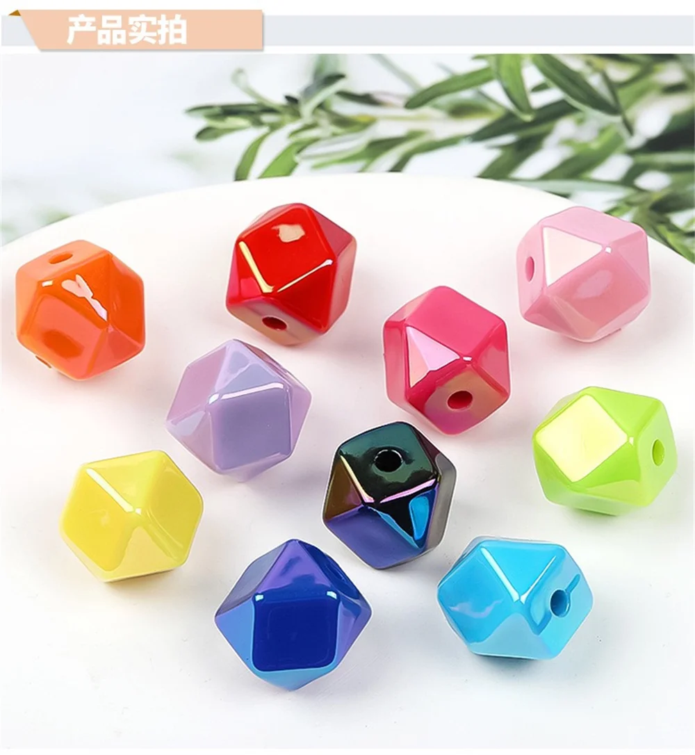 Cuentas geometricas acrilicas