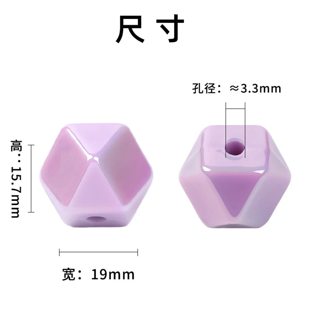 Cuentas geometricas acrilicas