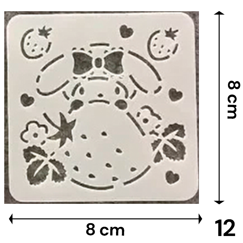 Stencil Sanrio 8x8 cm | Lavables y Reutilizables | Personajes Hello Kitty y Amigos