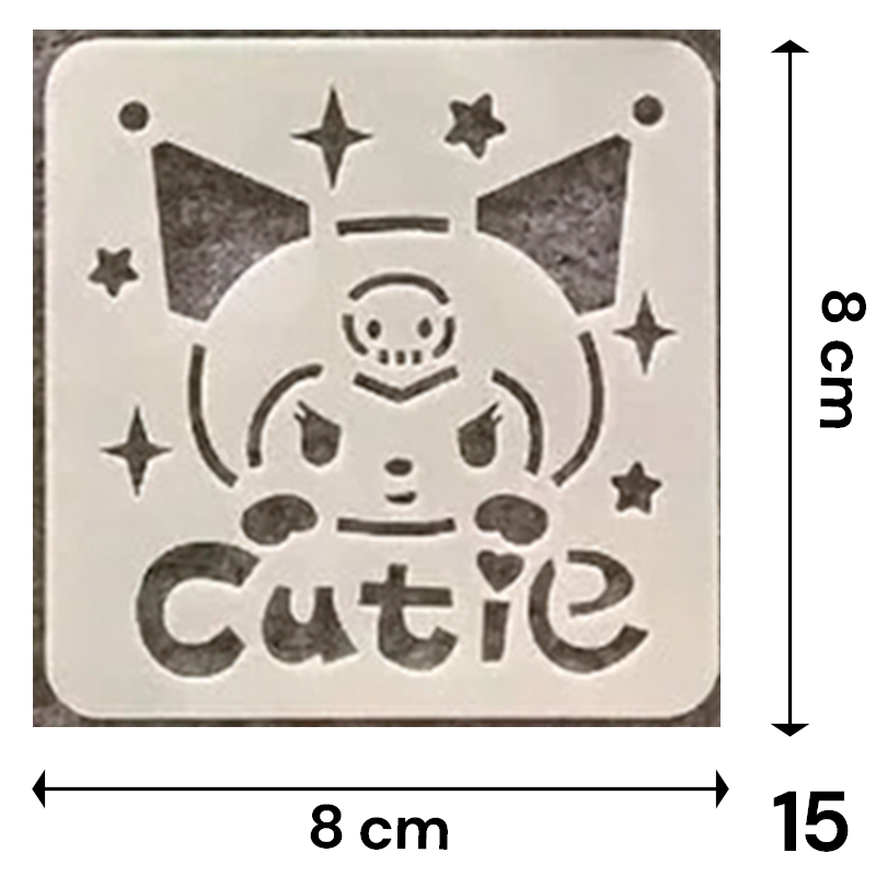 Stencil Sanrio 8x8 cm | Lavables y Reutilizables | Personajes Hello Kitty y Amigos