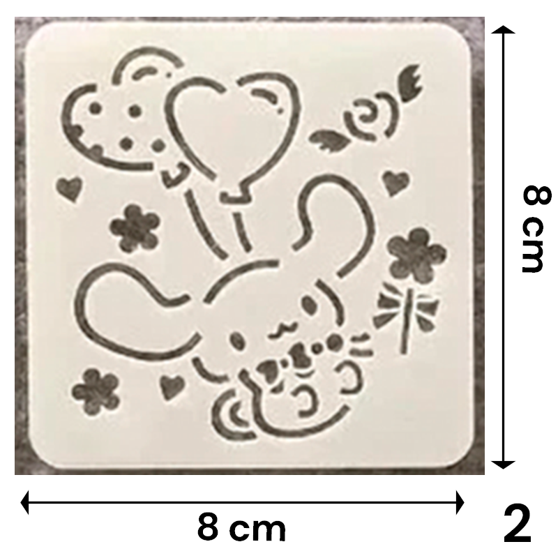 Stencil Sanrio 8x8 cm | Lavables y Reutilizables | Personajes Hello Kitty y Amigos