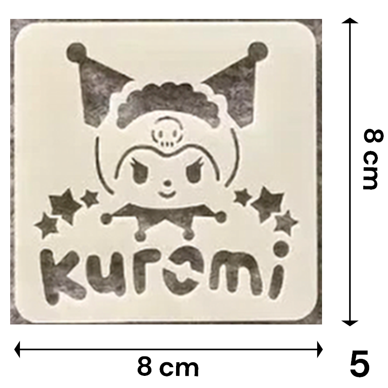 Stencil Sanrio 8x8 cm | Lavables y Reutilizables | Personajes Hello Kitty y Amigos