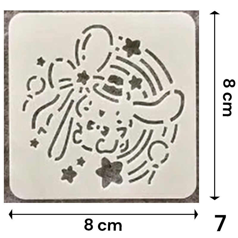 Stencil Sanrio 8x8 cm | Lavables y Reutilizables | Personajes Hello Kitty y Amigos