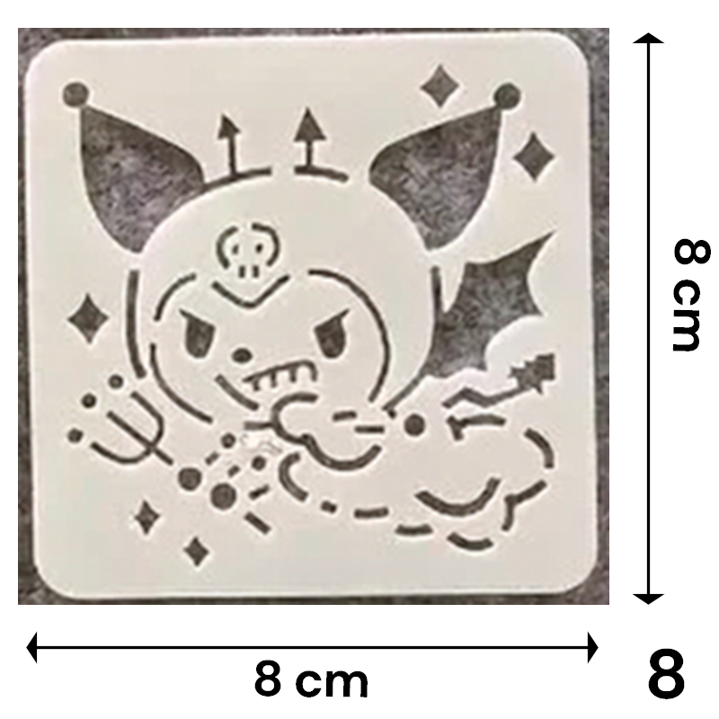 Stencil Sanrio 8x8 cm | Lavables y Reutilizables | Personajes Hello Kitty y Amigos