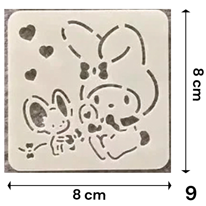 Stencil Sanrio 8x8 cm | Lavables y Reutilizables | Personajes Hello Kitty y Amigos