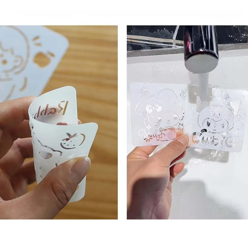 Stencil Sanrio 8x8 cm | Lavables y Reutilizables | Personajes Hello Kitty y Amigos