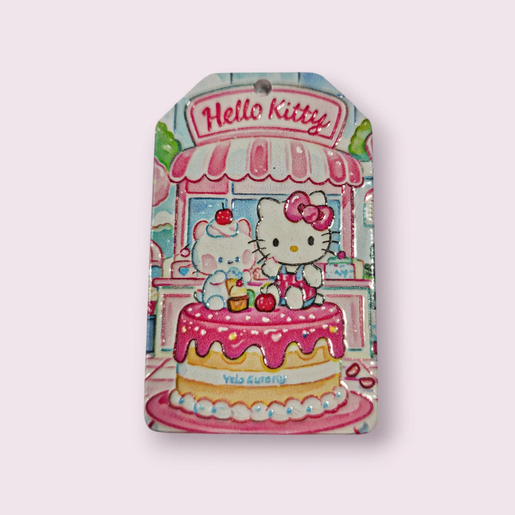 Tag Colgante de Acrílico Hello Kitty y Mickey | Alto Relieve, para Llaveros, Mochilas y Proyectos DIY