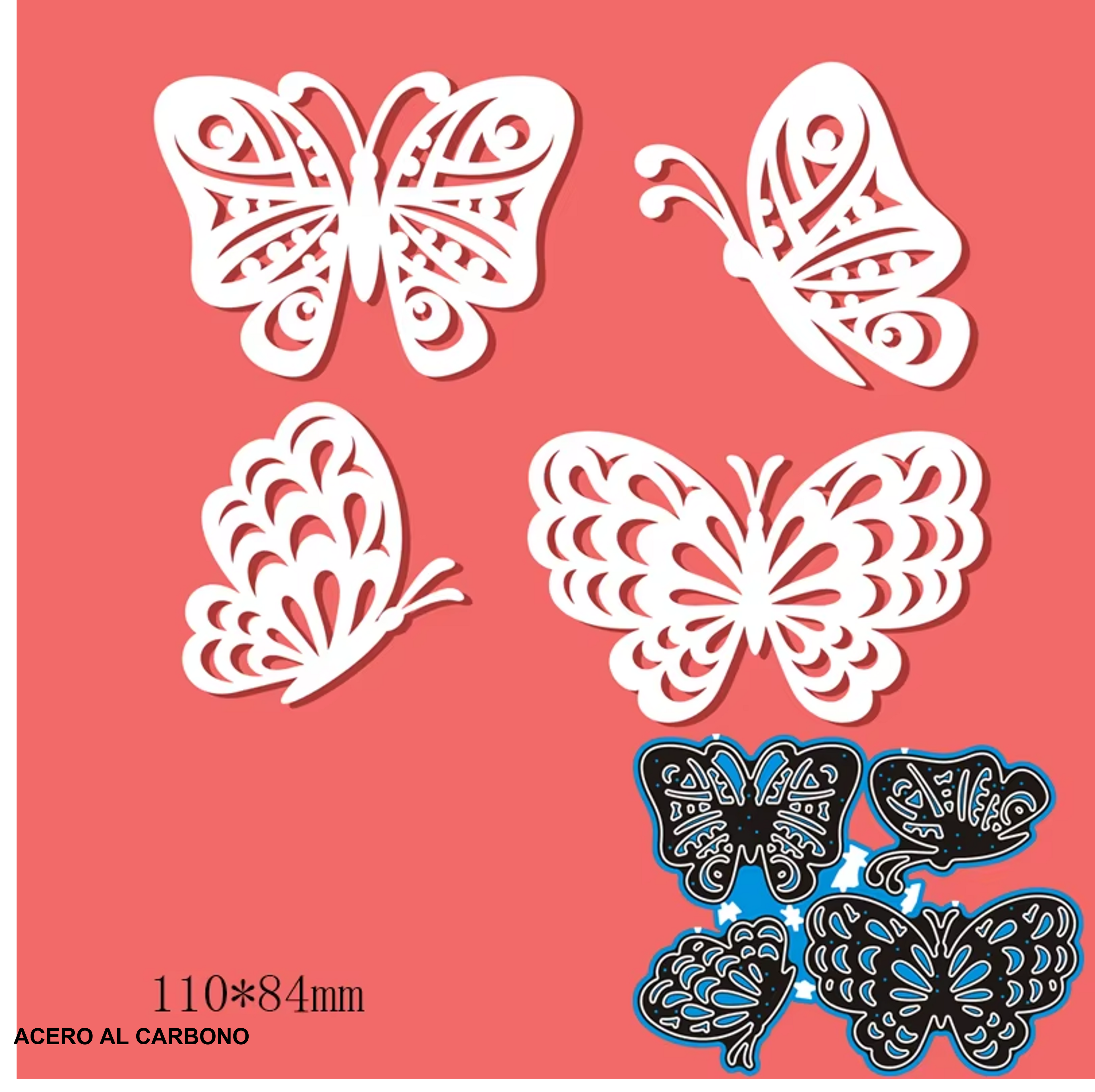 Troquel mariposa cuádruple de Corte de Acero al Carbono #2