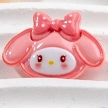 Aplique de Resina Kuromi Brillante | 2.4 x 2.1 cm, para Personalizar Organizadores, Diarios y Accesorios