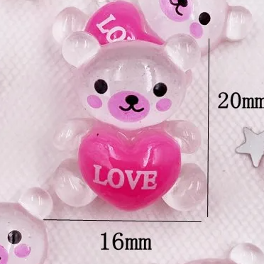 Set completo x7 apliques tiernos de resina