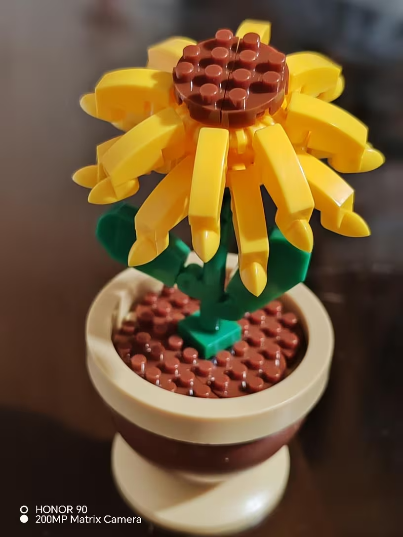 Mini Flores de Lego | Set Armable 88-108 Piezas | 6 Diseños: Girasol, Tulipán, Rosa, Clavel y más