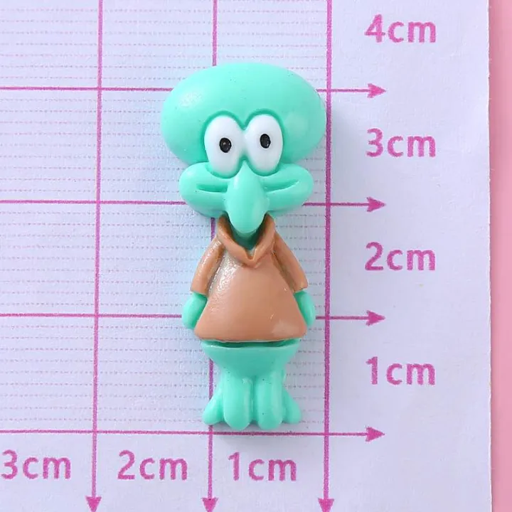 Aplique de Resina Bob Esponja | Personajes Brillantes, 3 cm para Manualidades y Dijes