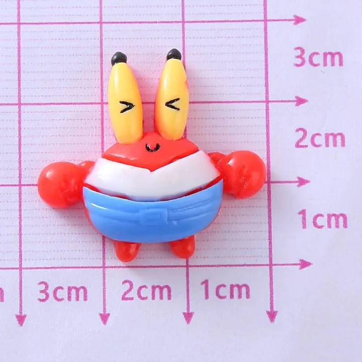 Aplique de Resina Bob Esponja | Personajes Brillantes, 3 cm para Manualidades y Dijes