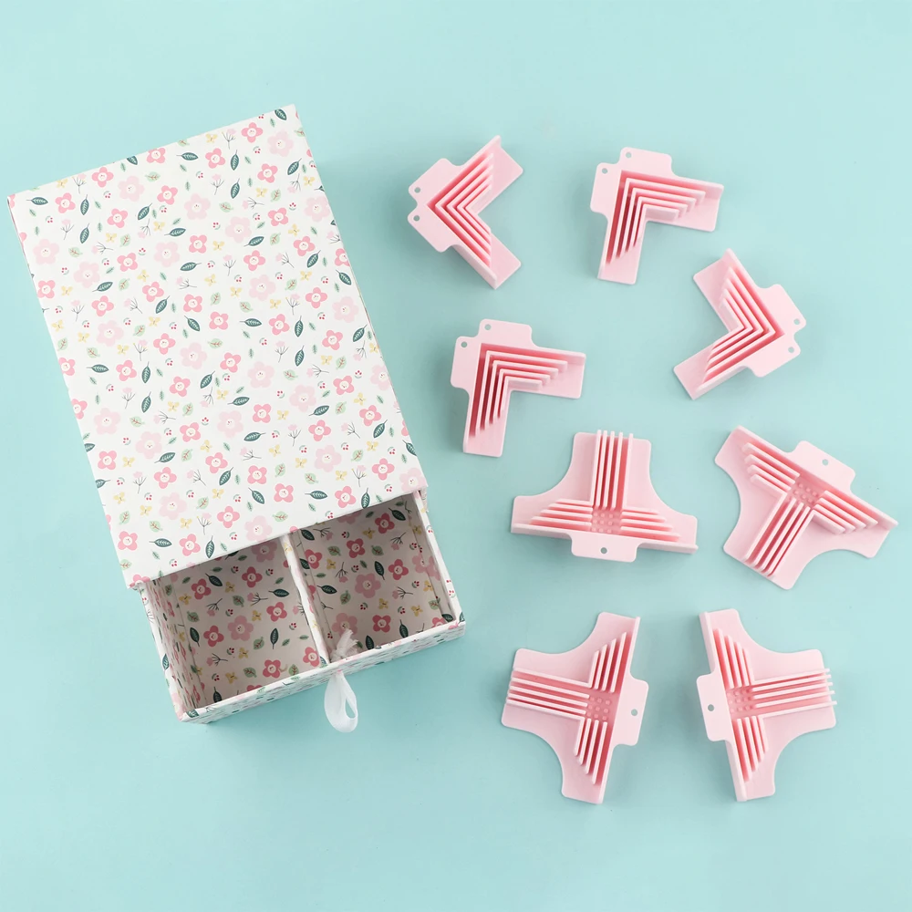 Set Completo de Guías para Cartonaje | 8 Piezas (4 Esquinas + 4 Divisores) | 3 Colores