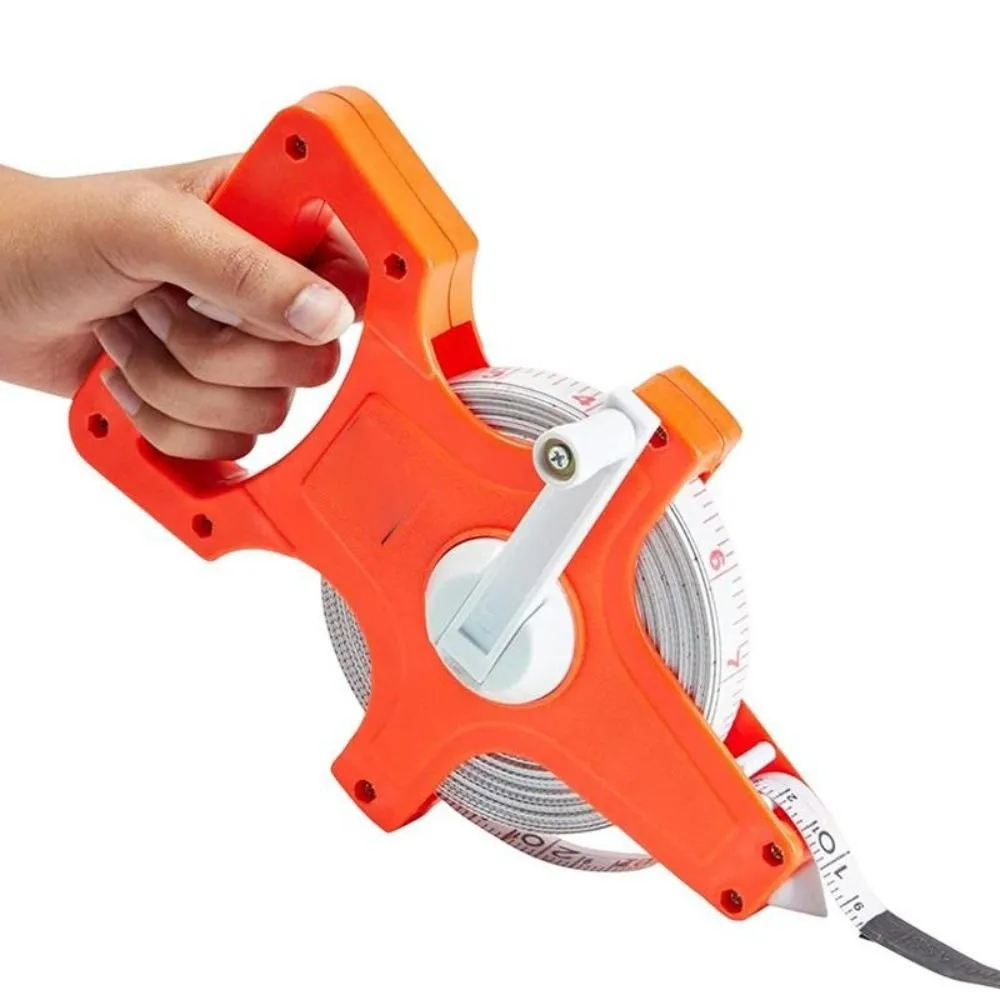 Cinta Métrica Retráctil 20m | Nailon Impermeable, Doble Escala (Métrica/Imperial), para exteriores