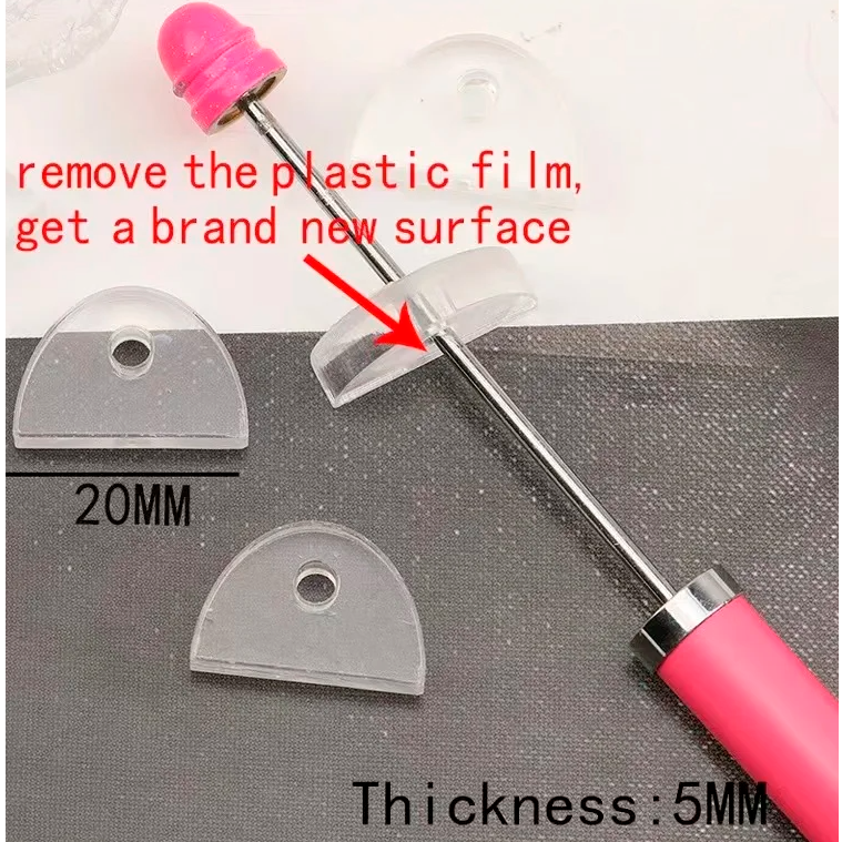 Extensión Base Acrílica Media Luna 2cm | Separador con Superficie Plana para Apliques | DIY
