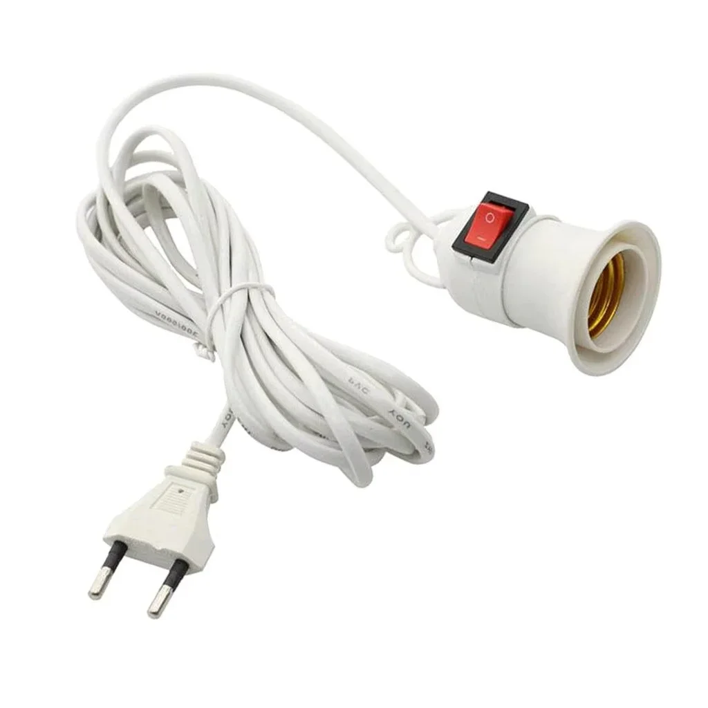 Extensión Eléctrica con Socket y Botón | Cable 2 Metros | 220V | Para Iluminar tu Mesa de Trabajo