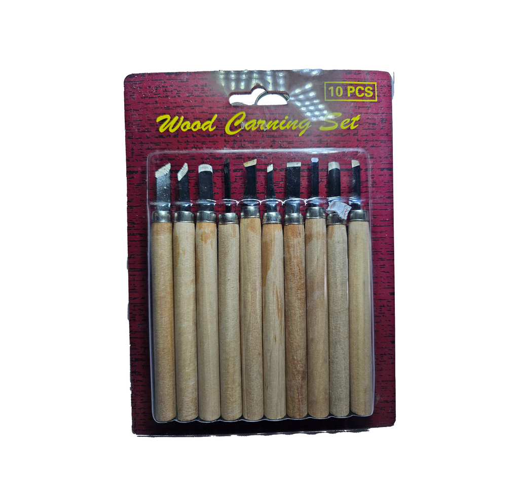 Set de 10 Gubias para Tallar Madera | Profesionales, Mango de Madera, para Manualidades y Escultura
