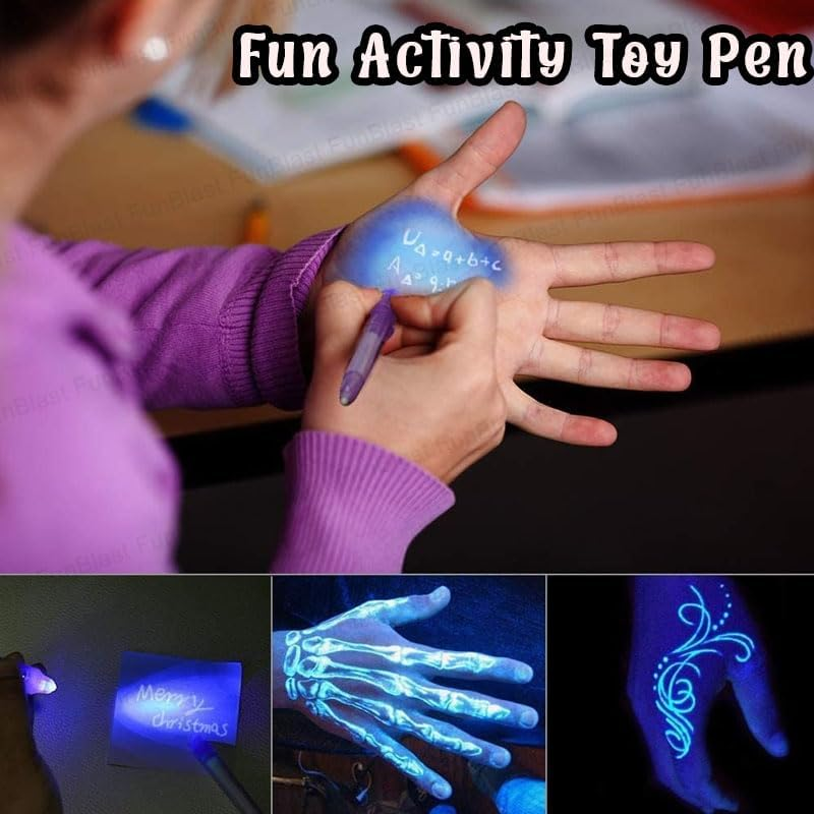 Bolígrafo de Tinta Invisible con Luz UV | Todo en Uno para Mensajes Secretos y Juegos