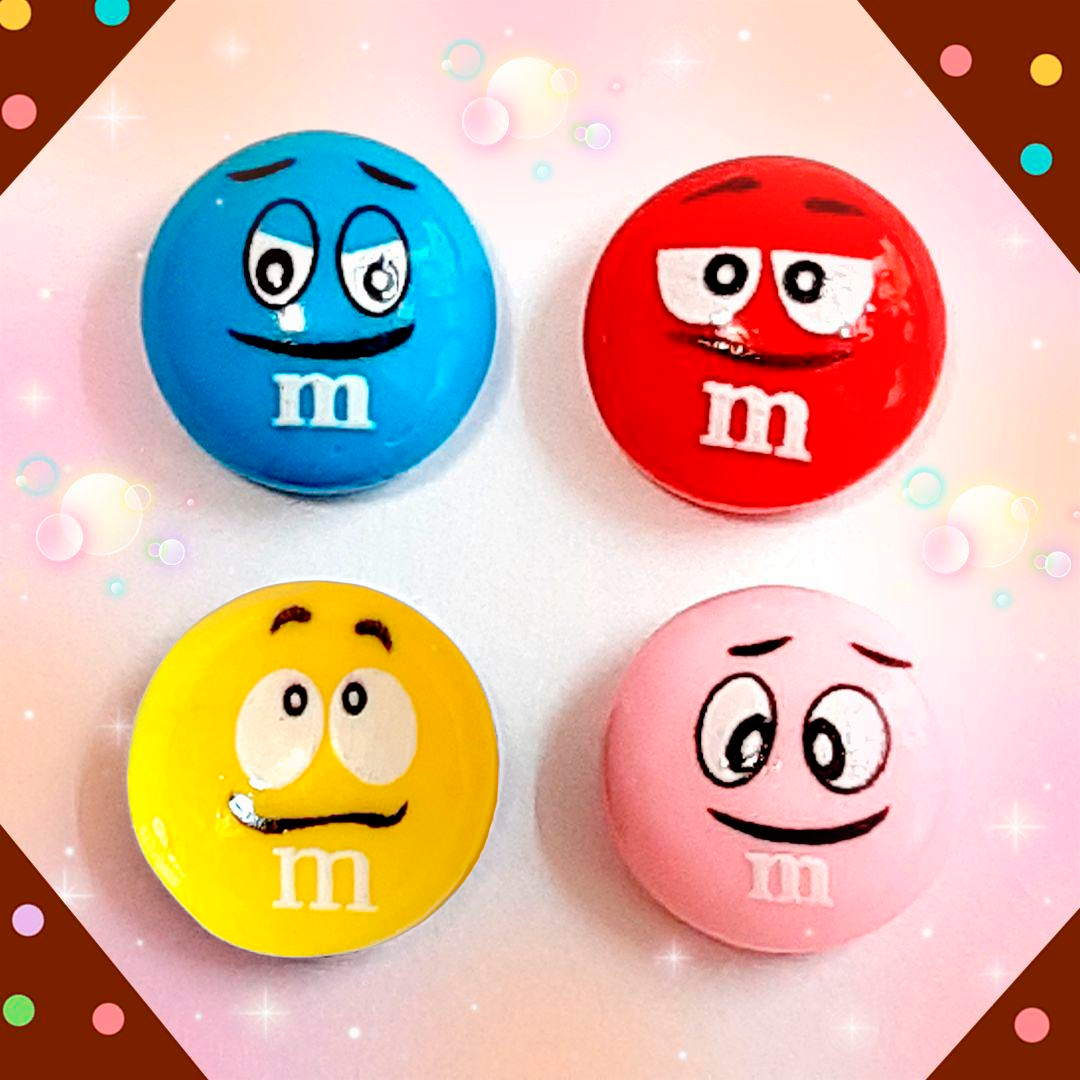 Apliques de Resina M&M's | Colores Vibrantes por Unidad, 1.6 cm para Manualidades y Personalización