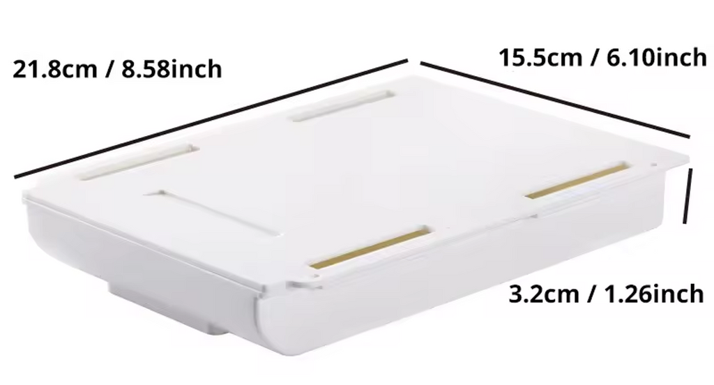 Organizador Bajo Escritorio 3 Cajones | Extraíble, con Adhesivo y Opción a Tornillos