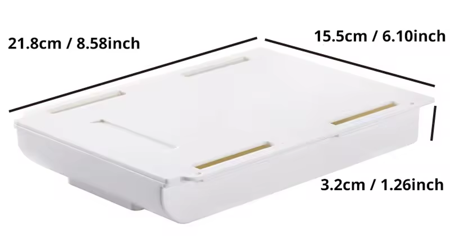 Organizador Bajo Escritorio 3 Cajones | Extraíble, con Adhesivo y Opción a Tornillos