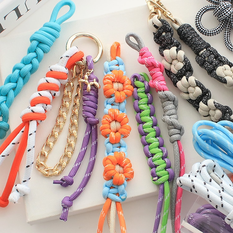 Set x10 Cordónes Paracord 5mm x 90cm | Para Llaveros, Pulseras y Colgantes Personalizados | 5 Colores
