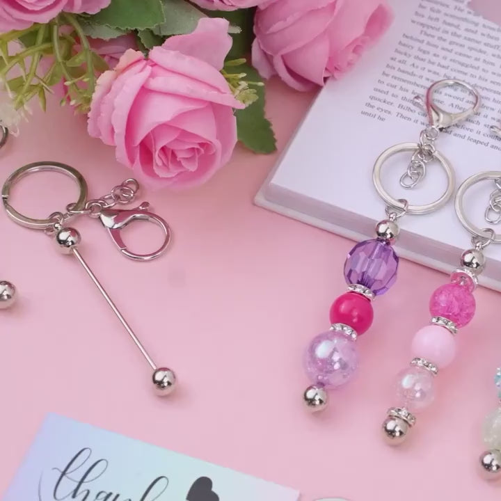 Llavero Personalizable Desmontable | Barra para Cuentas + Mosquetón