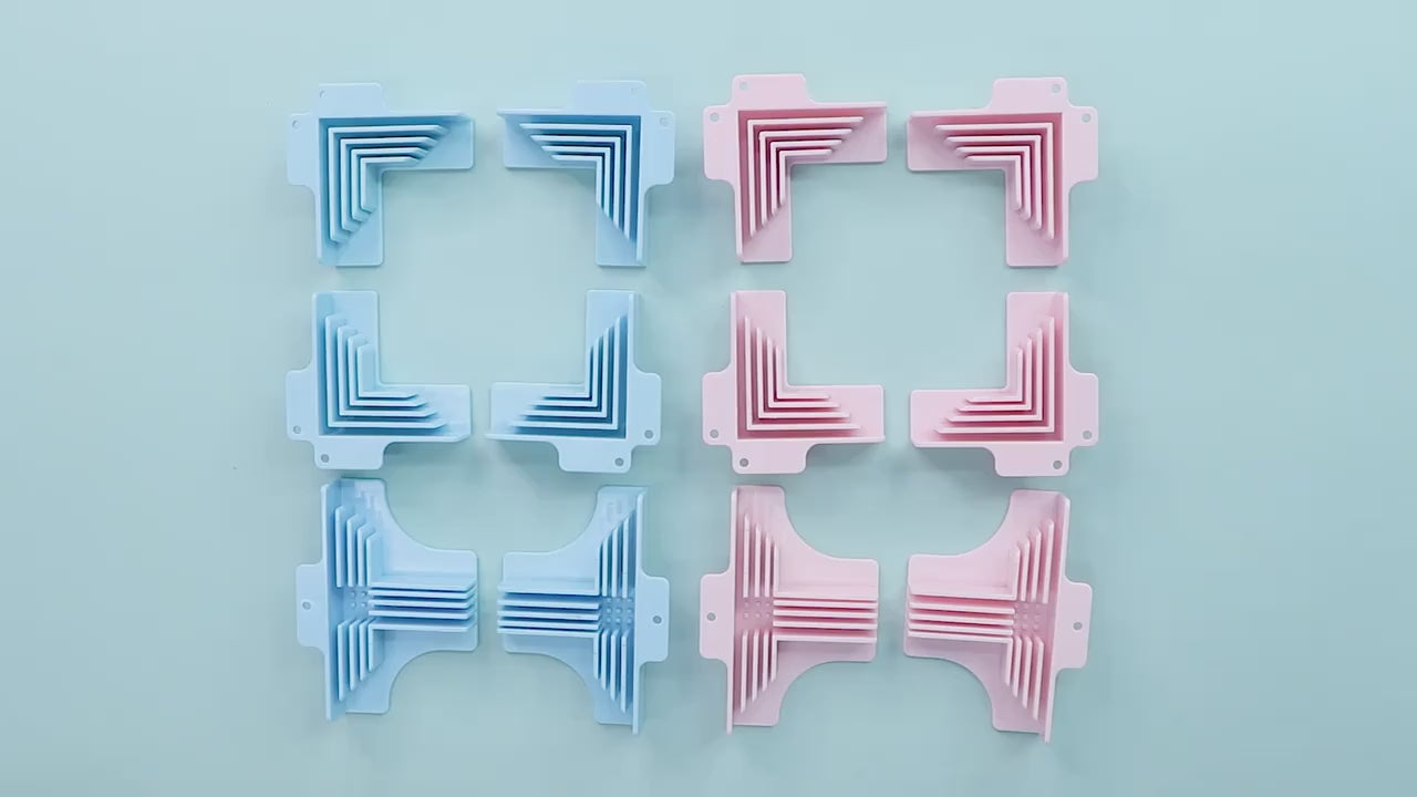 Set Completo de Guías para Cartonaje | 8 Piezas (4 Esquinas + 4 Divisores) | 3 Colores