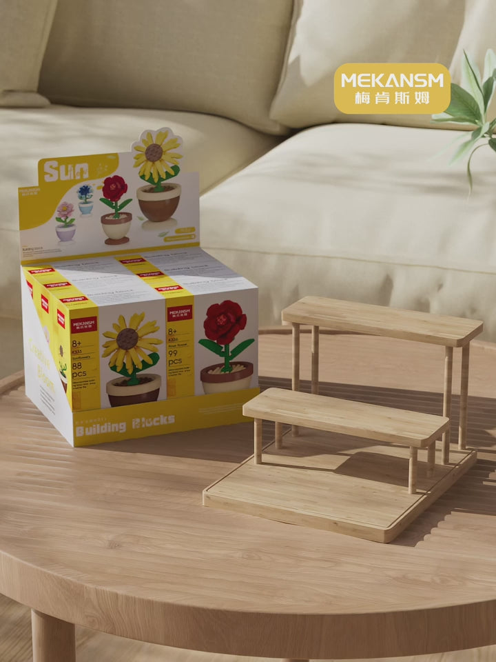 Mini Flores de Lego | Set Armable 88-108 Piezas | 6 Diseños: Girasol, Tulipán, Rosa, Clavel y más