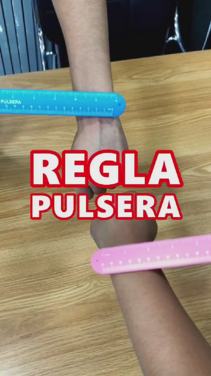 Regla Pulsera 30cm Impermeable | Multifunción como Abrazadera y Medida, Color Rosa