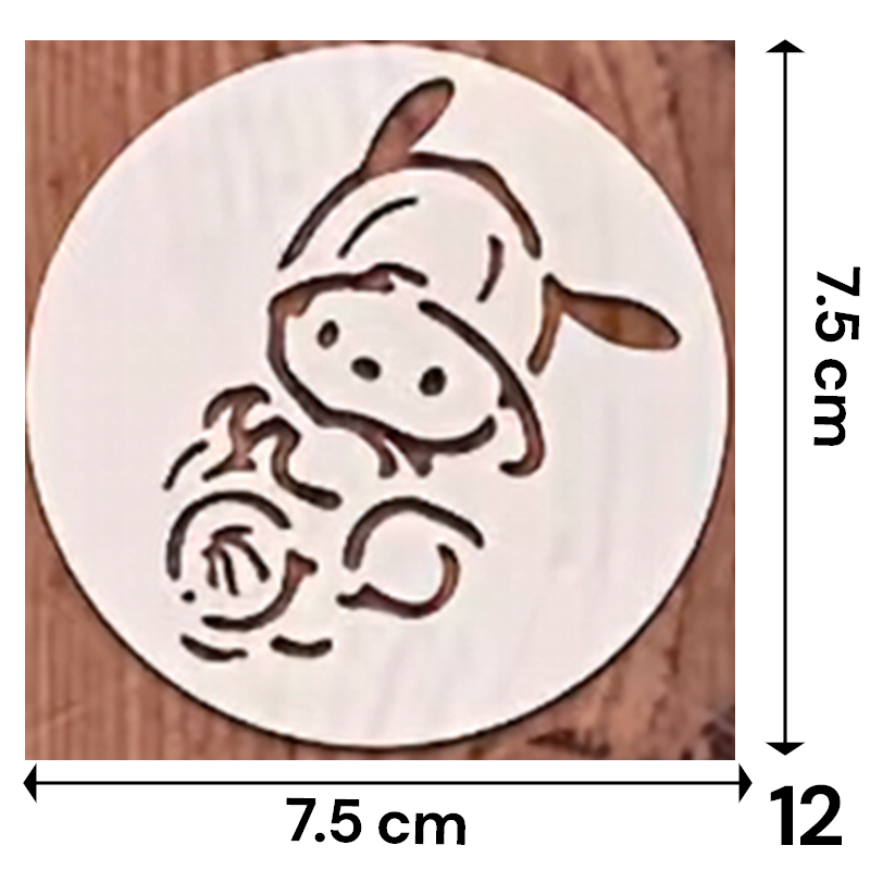 Set Stencil Sanrio 7.5x7.5 cm | Lavables y Reutilizables | Personajes Hello Kitty y Amigos