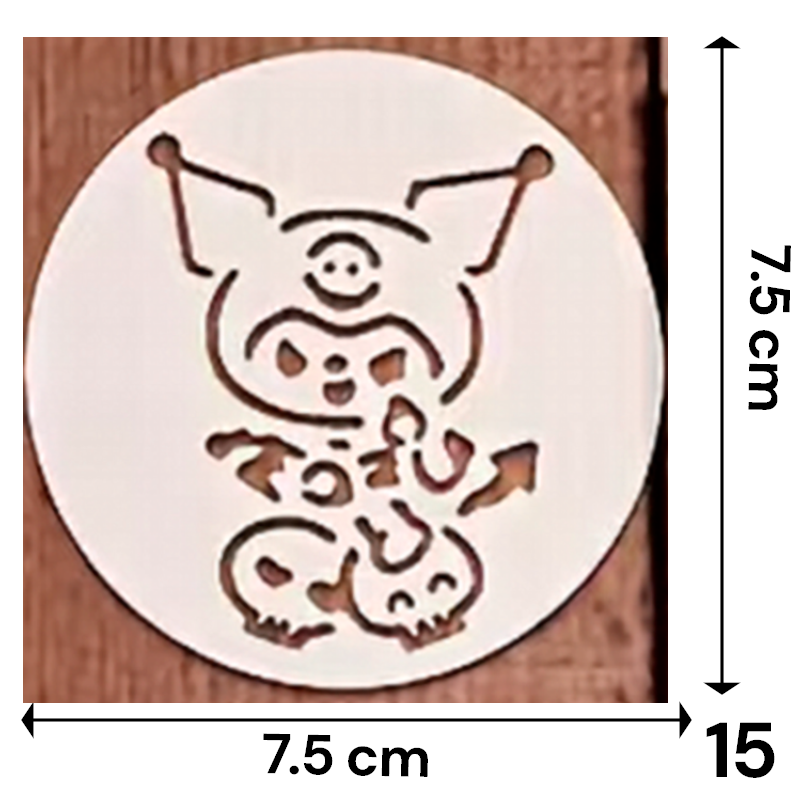 Set Stencil Sanrio 7.5x7.5 cm | Lavables y Reutilizables | Personajes Hello Kitty y Amigos