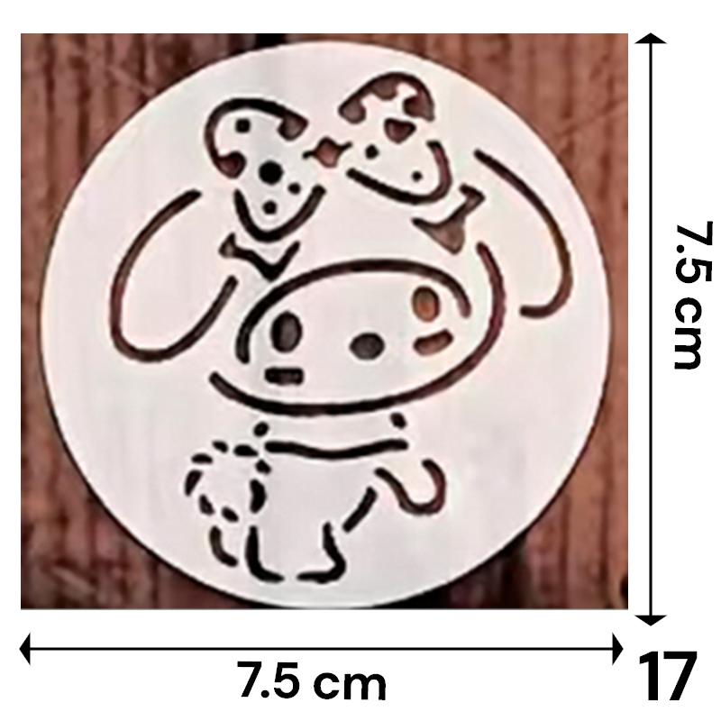 Set Stencil Sanrio 7.5x7.5 cm | Lavables y Reutilizables | Personajes Hello Kitty y Amigos