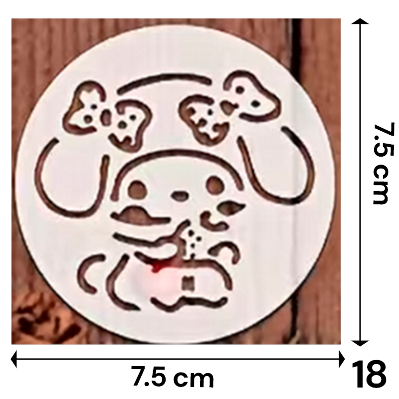 Set Stencil Sanrio 7.5x7.5 cm | Lavables y Reutilizables | Personajes Hello Kitty y Amigos
