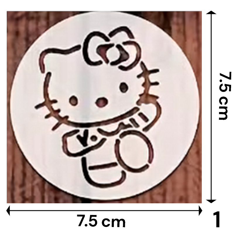 Set Stencil Sanrio 7.5x7.5 cm | Lavables y Reutilizables | Personajes Hello Kitty y Amigos