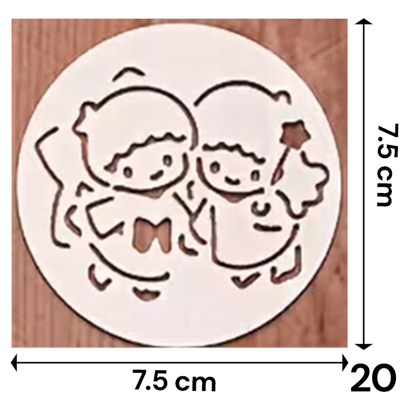 Set Stencil Sanrio 7.5x7.5 cm | Lavables y Reutilizables | Personajes Hello Kitty y Amigos