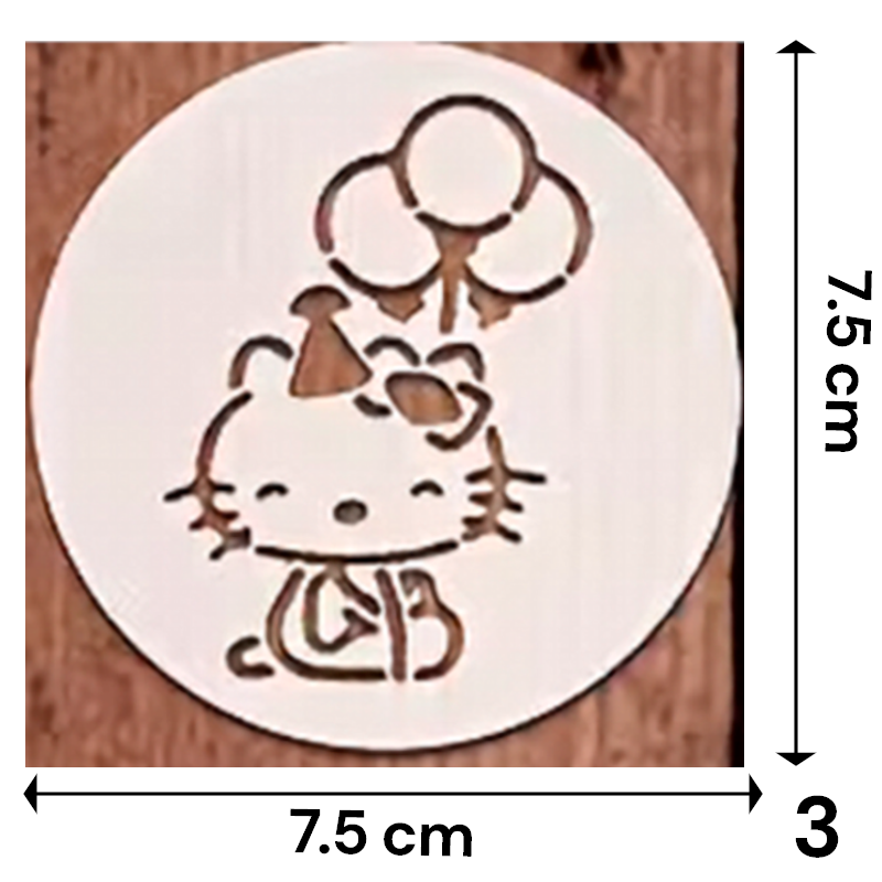 Set Stencil Sanrio 7.5x7.5 cm | Lavables y Reutilizables | Personajes Hello Kitty y Amigos