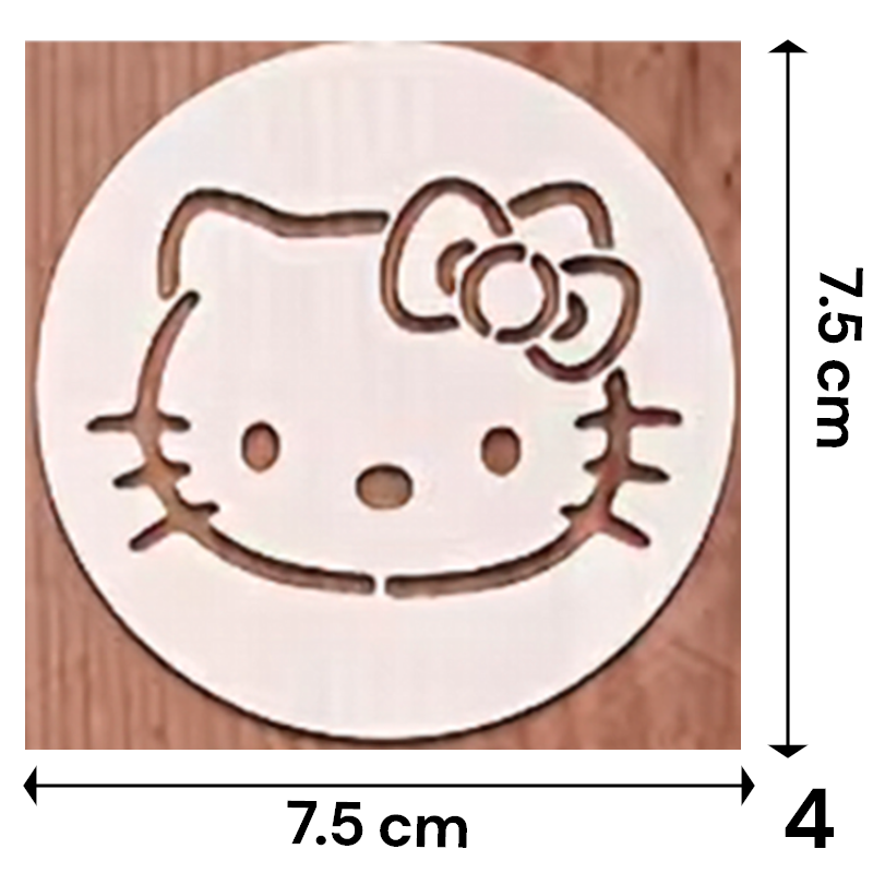 Set Stencil Sanrio 7.5x7.5 cm | Lavables y Reutilizables | Personajes Hello Kitty y Amigos