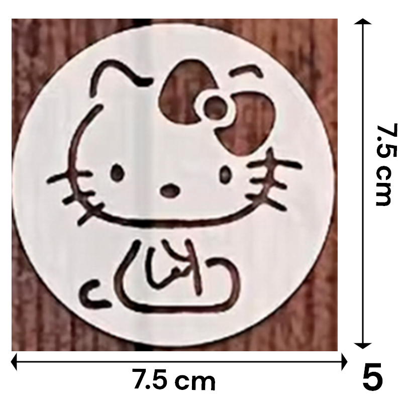 Set Stencil Sanrio 7.5x7.5 cm | Lavables y Reutilizables | Personajes Hello Kitty y Amigos